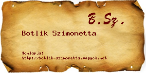 Botlik Szimonetta névjegykártya